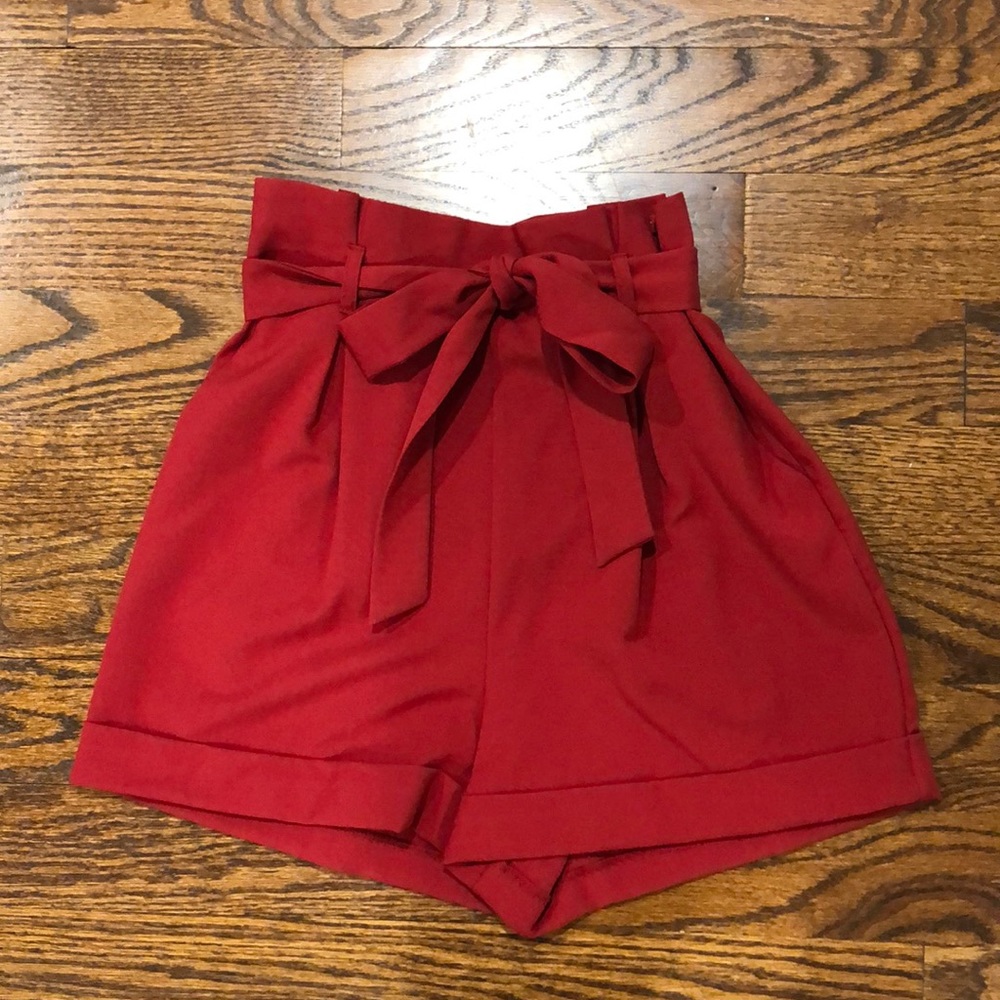 ASOS high waisted pleated shorts